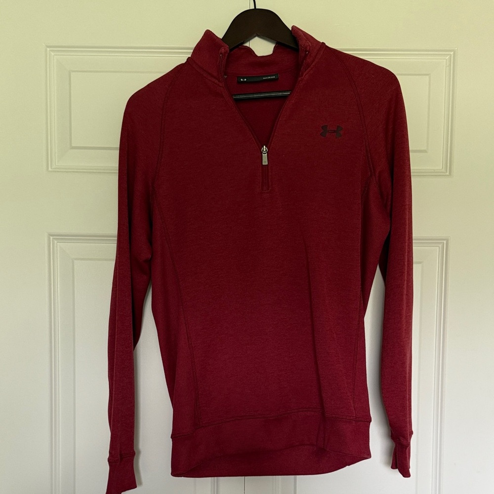 Under Armour Dark Red Quarter-Zip Pullover